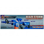 Puška so zásobníkom a nábojmi, 20 kusov - modro-oranžová